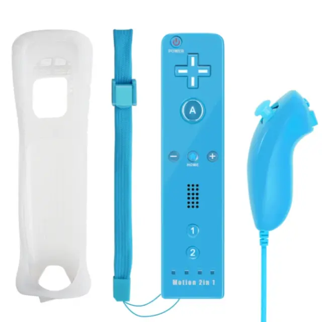 Telecomando Controller Wii con Motion Plus - Azzurro - FUNZIONANTE AL 100%