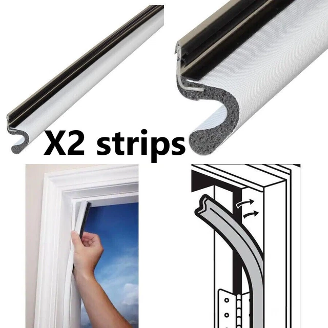 1 in x 96 in Door Seal Weather Strip White Vinyl-Clad Foam All-Season Protection