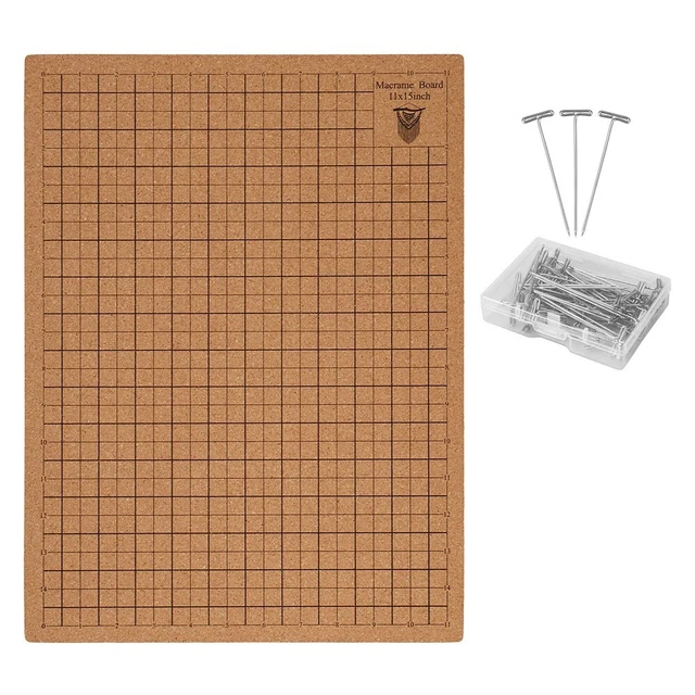 Fictory Ensemble Planche à Macramé Et épingles - Grilles Double Face, 5