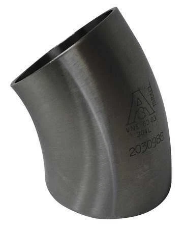 Zoro Select E2wk4.0 4" Butt Weld T304 Ss Short Tangent 45 Degree Elbow