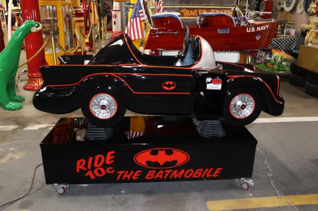 1960s Batman Batmobile Restored Coin-Op Amusement Kiddie Ride 10c