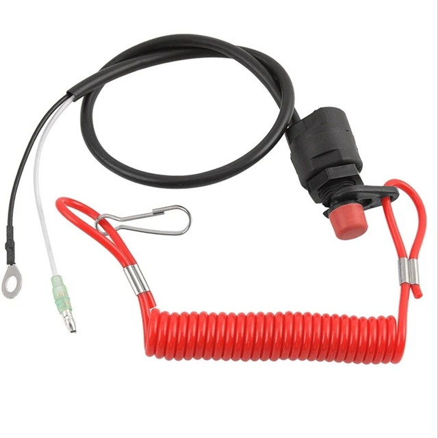 BOAT ENGINE EMERGENCY Stop Kill Switch Safety Lanyard for Marine ...