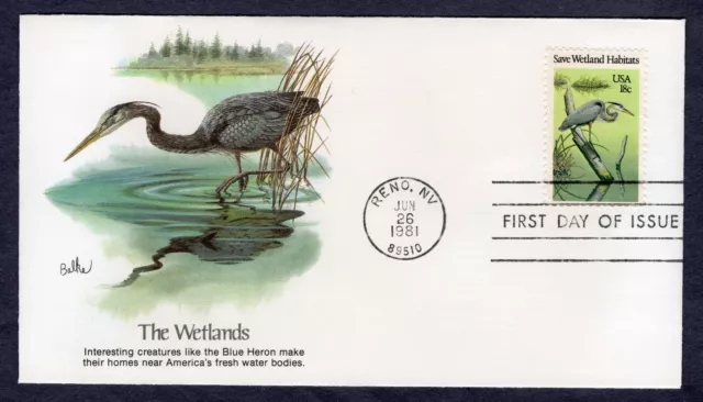 1981 Stamp #1921 The Wetlands Balke FDC Fleetwood