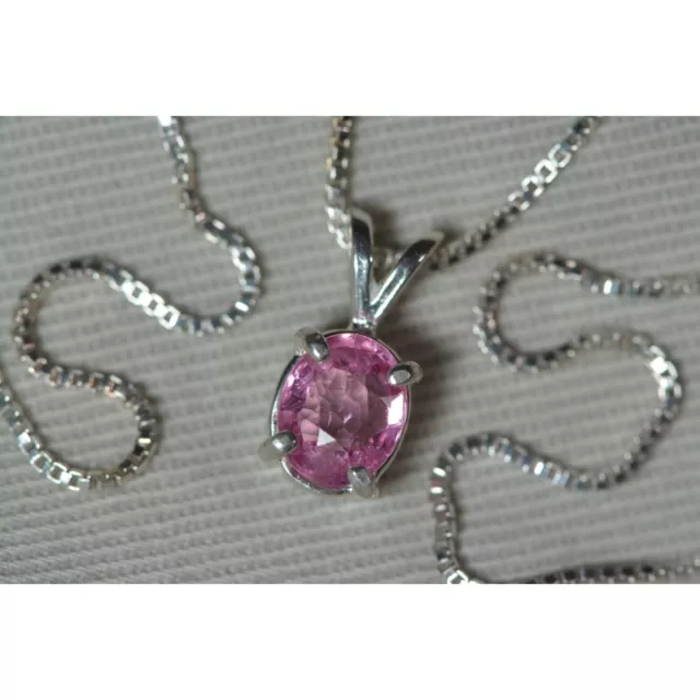 Certified Spinel Necklace 1.07 ct Pink Pendant Genuine Natural Earth Mined SP4 2