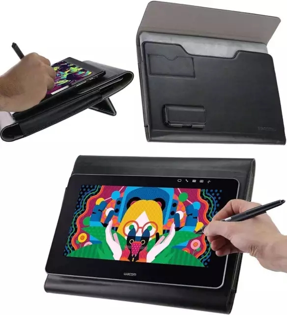 Broonel Leather Graphics Tablet Folio Case For HUION Kamvas 12 Graphic Tablet