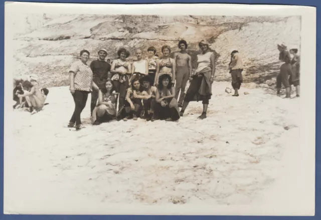 Swimsuit Girls and Naked Torso Guy in the mountains Soviet Vintage Photo USSR