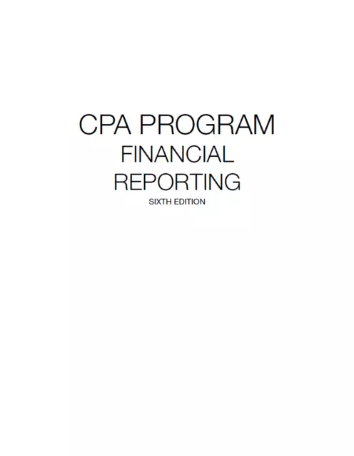 CPA FR S1-2024 Financial Reporting Exam Index 2