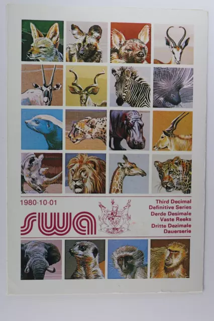 South Africa Wildlife Third Decimal Definitive Series SWA Coil Stamps