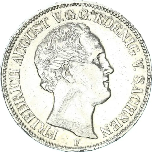 Sachsen-Albertinische-Linie Friedrich August II. Taler 1849 F Silber ss