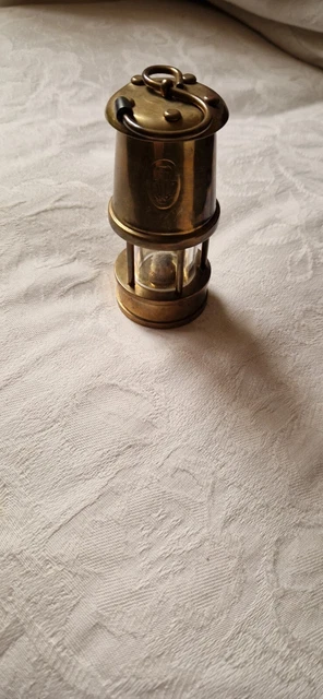 Miniature Copper And Brass Miners Lamp - Unlightable - Decorative Only