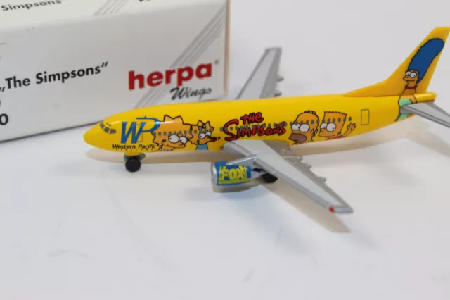 zx4341, Herpa 500470 Western Pacific Boeing 737-300 The Simpsons OVP mint 1:500