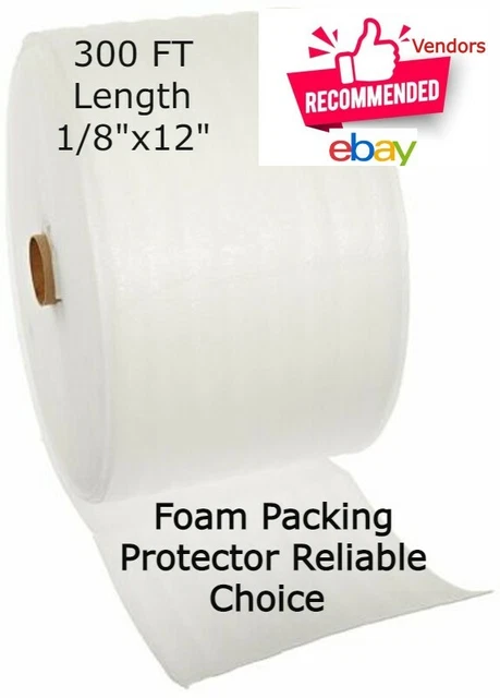 Foam Protector Roll 1/8" x 300' x 12" Packaging Micro 300 FT Perf Padding Perf