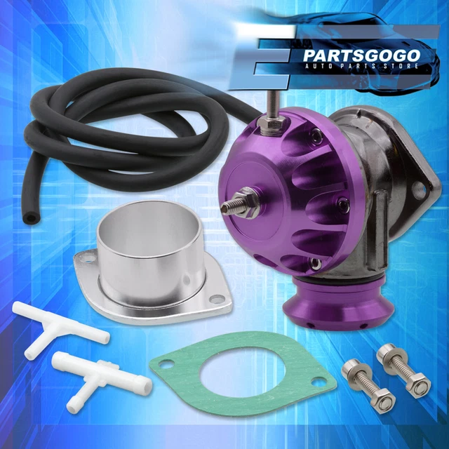 For Cadillac Engine Turbo 40mm Type Rz Blow Off Valve Purple+ Bov 2 Bolt Adapter