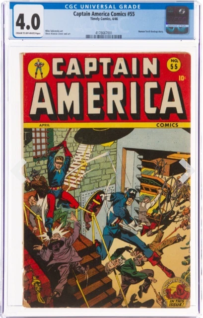Captain America Comics #55 CGC 4.0 1946 Cap & Bucky cover Human Torch backup