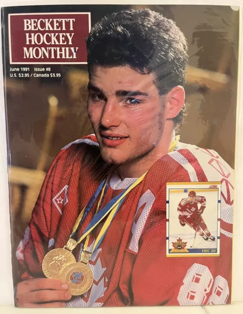 June 1991 Beckett Hockey Monthly Magazine Issue #8 ERIC LINDROS Quebec Nordiques