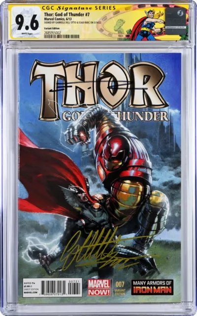 Thor #7 Incentive Variant 1:20 Signed By Gabriele Dell'otto & Esad Ribic Cgc 9.6