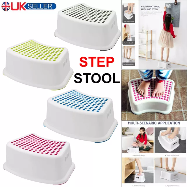 Children's Foot Step Stool Anti Slip Grip Toilet Potty Training Bathroom Strong