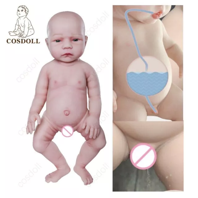 COSDOL 18.5 REBORN Baby Dolls Full Silicone Baby Boy Doll with Drink-Wet  system $203.99 - PicClick