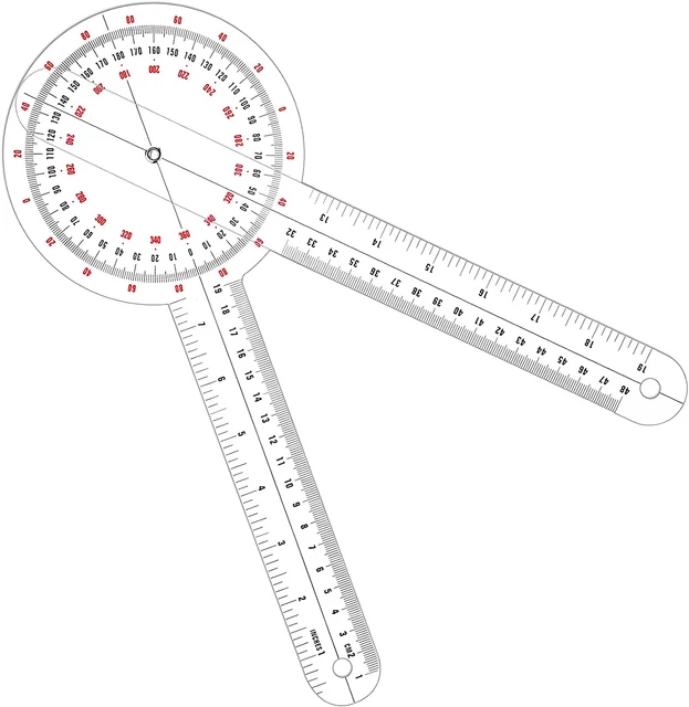 12 Inch Goniometer Transparent Orthopedic Angle Ruler Plastic Goniometer 360 for