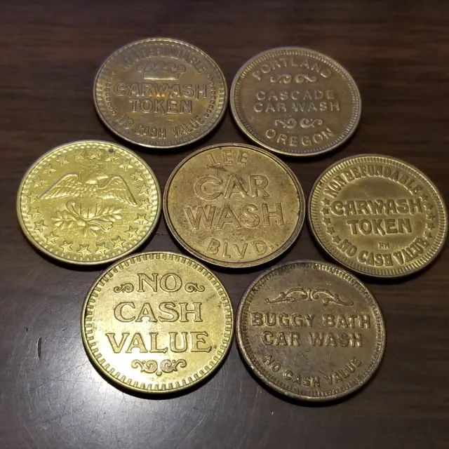 Car Wash Token Lot - 50 Tokens; Old Model T Design - Size 0.984" 3