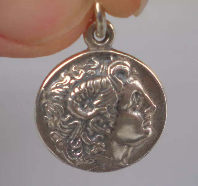 Alexander The Great Lysimachos Silver Coin Small Pendant - Macedonia King