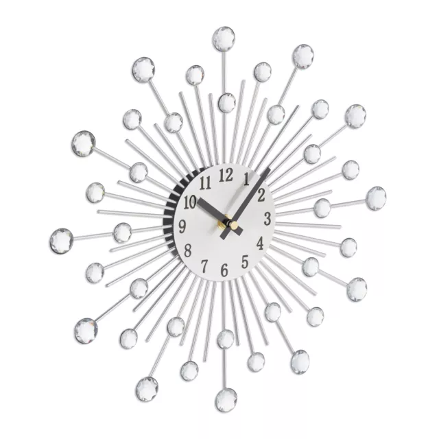 Reloj pared plateado Reloj analógico sin marco pared Reloj pared moderno