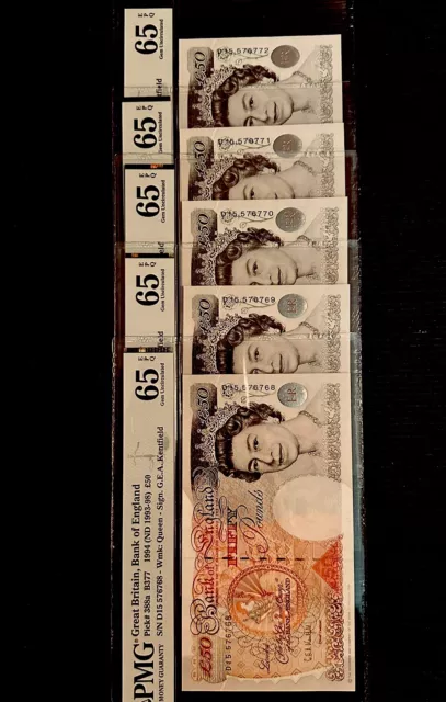 💯 Old £50 Fifty Pound Bank Of England / Pmg / Unc.