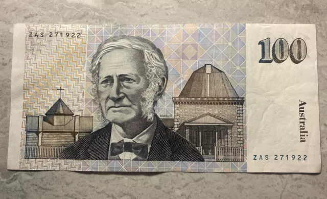 Currency - Australian Paper $100 Note - Issued 1984 - 1996 - Excellent Condition