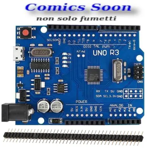 Scheda Uno R3 CH340 Chip smd ATMega328 Compatibile Arduino IDE - Micro USB+Strip
