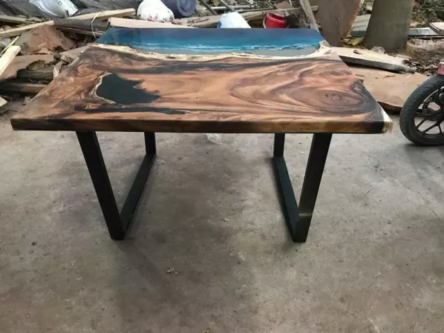 Made To Order Epoxy Resin Dining Coffee Table Top Restaurant Table top