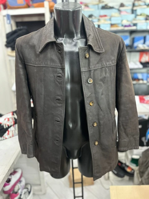 Veste En Cuir Vintage Rigori Pour Homme - Taille XL - Couleur Marron - Occasion En Très Bon état