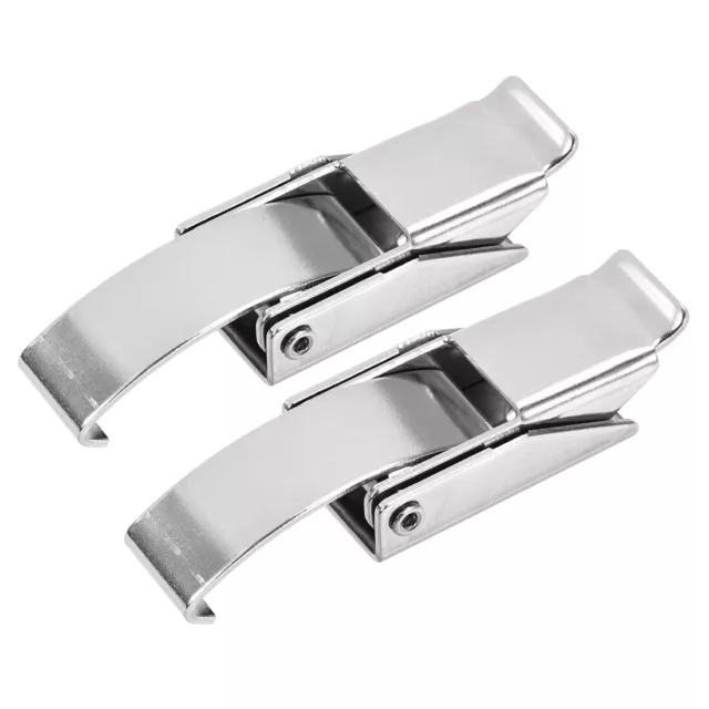 2.87-inch SUS304 Stainless Steel Draw Toggle Latch with Spring-steel Hook, 2 Pcs