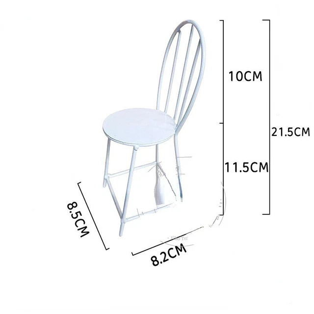 1:12/1:6 Scale Dolls House Miniature Colorful Doll Chairs Metal Iron Furniture
