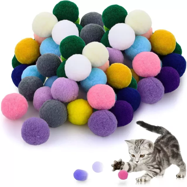 Molain Pelotas de juguete para gatos grandes, bolas de gato suaves de 1 pulgada
