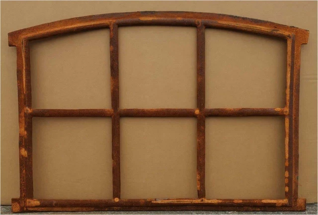 Fenster Bogen Stallfenster Scheunenfenster 87cm breit Guss Eisen NEU Mauer Rost