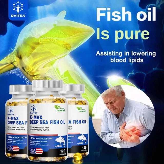 OMEGA 3 DEEP Sea Fish Oil 120 Capsules EPA/DHA Brain Heart Health £7.79 ...
