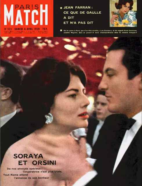 Paris Match n° 521 du 4 avril 1959 - Soraya / Jean Cocteau / le Tibet