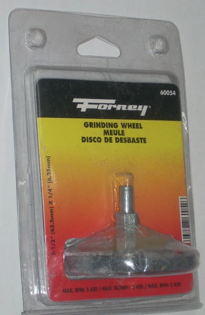 Forney 60054 Mounted Point Grinding Wheel 2 1/2 x 1/4 x 1/4" Shank 3450 RPM