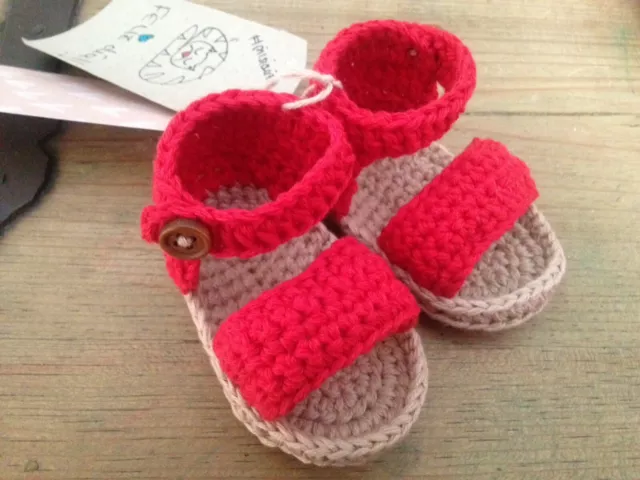 Sandalias a crochet de 0 a 3 meses deals