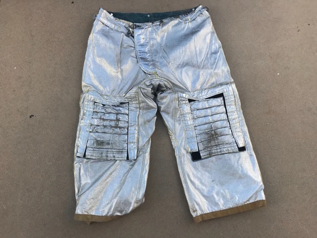 Morning Pride Fire Fighter Aluminized TurnOut Gear Pants  Liner 46x26 2004 #8