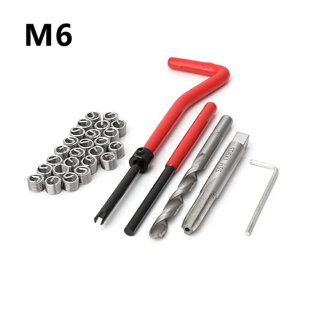 30Pcs M6 Thread Repair Insert Auto Repair Hand Tool Set For Car Repairing