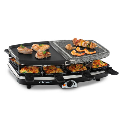 Cloer 6454 raclette Grill con alluminio-pressofuso PIASTRA 750 W NUOVO 