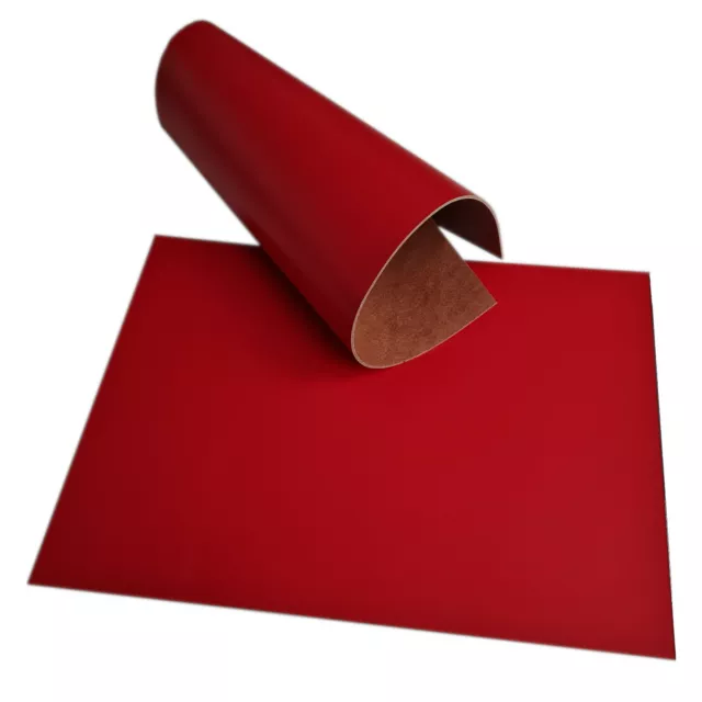 Rindsleder Rot 2,2 mm Dick A3 Format Echt Leder Stück Leather 133