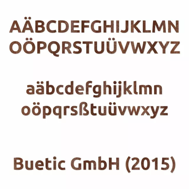 Selbstklebende Holz Buchstaben - Ubuntu - Wunschtext/Schriftzug