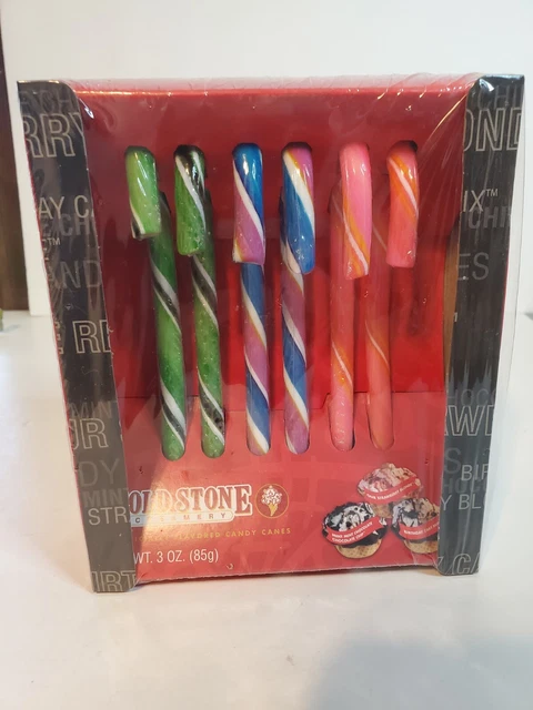 Cold Stone Creamery Ice Cream Flavored Full Size Candy Canes 3 oz  strawberry