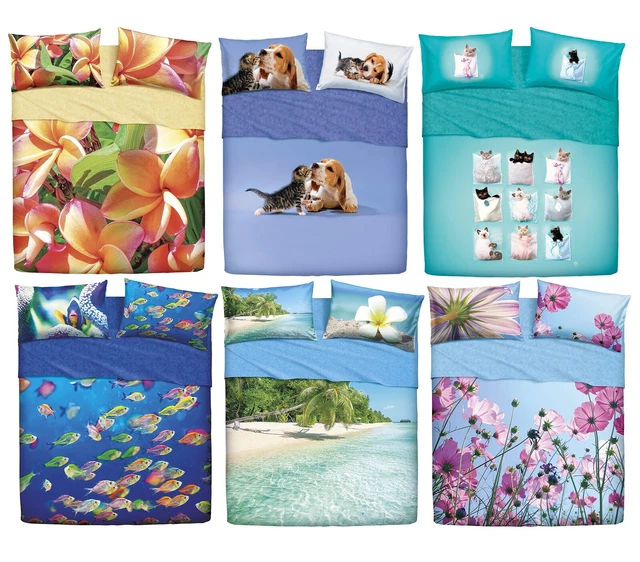 Completo lenzuola copriletto set letto cotone Bassetti extra stampa digitale