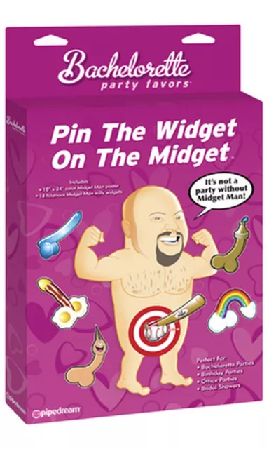 Pin the Widget on the Midget Game Junk on Hunk Hens Night Bachelorette Party