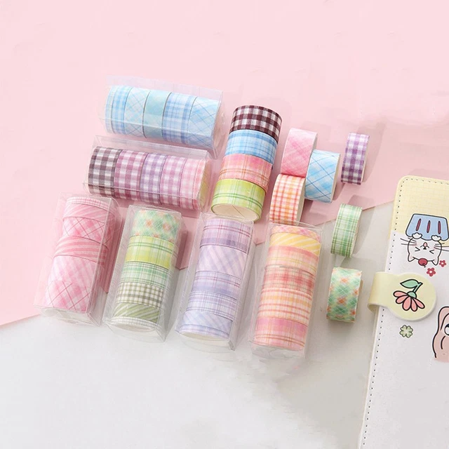 Juego de cintas decorativas Kawaii pegatina adhesiva washi
