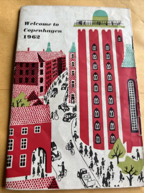 1962 Copenhagen Denmark Vintage Booklet Hotels Eames Mid Century Furniture Ad