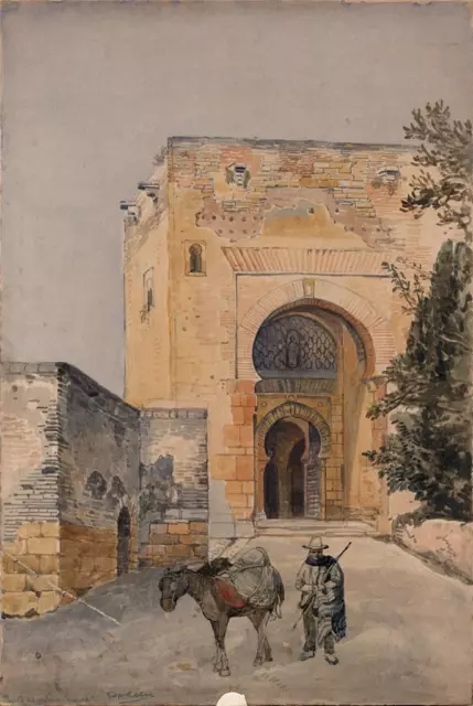 Paul H Ellis - Watercolour Painting - Puerta De La Justicia Granada Spain